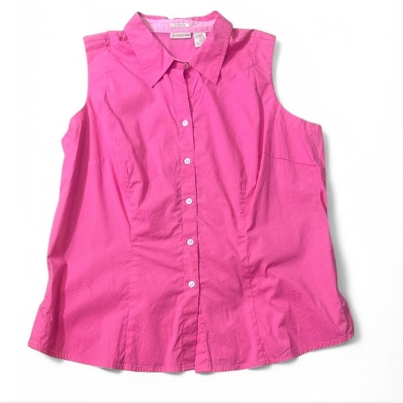 Vintage St‎ John’s Bay Sleeveless Button-Up Top - Picture 1 of 16